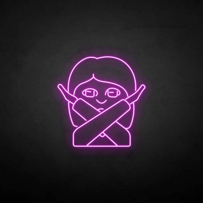 'NO' neon sign