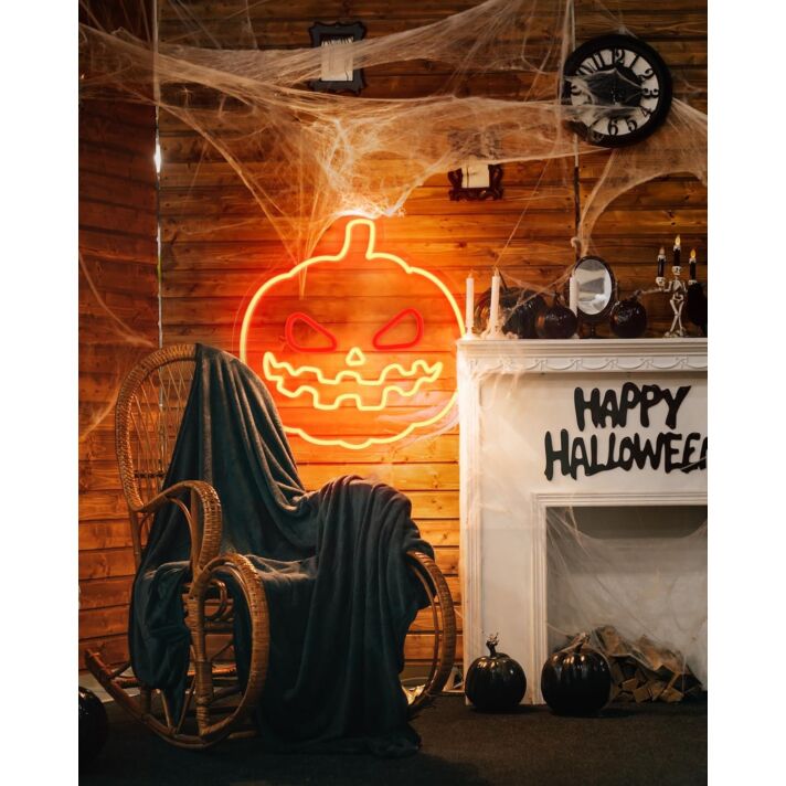 Halloween Pumpkins Neon Sign Trick or Treat