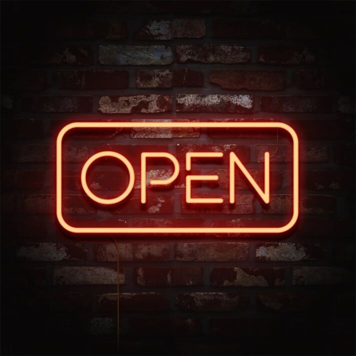 Elevate Your Office, Bar, or Store Ambiance with the Versatile Artwork Open LED Neon Sign.