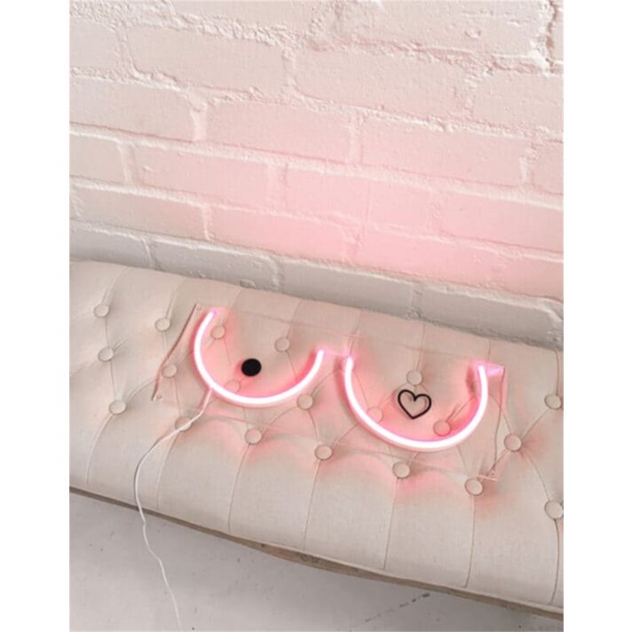 Brighten Up Your Bar, Bachelor Pad, or Party Room with the Boobies Mini LED Neon Sign