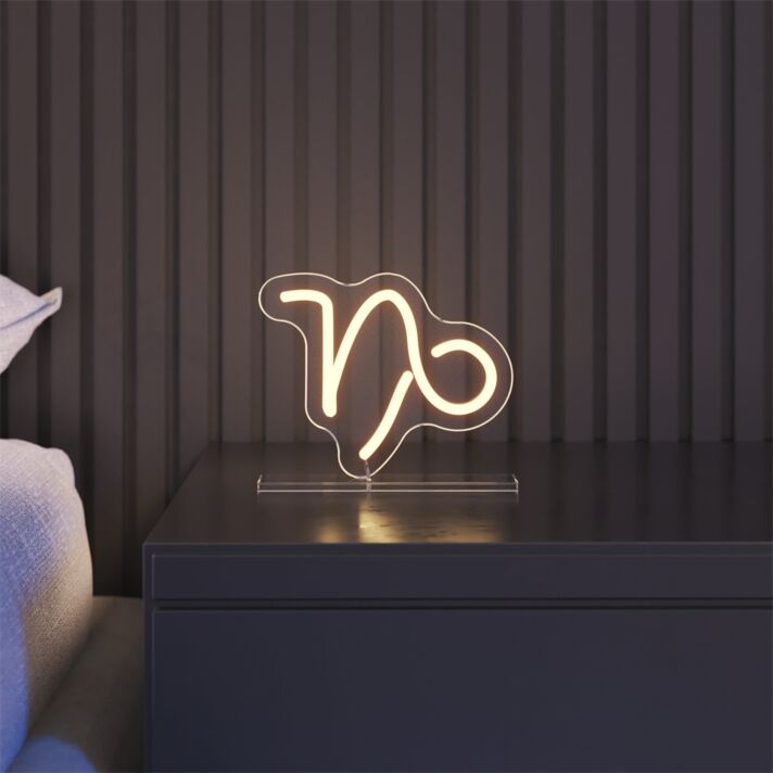 Brighten Up Your Space: Capricorn LED Neon Sign - Perfect for Home Decor, Office Ambiance, and Party Vibes