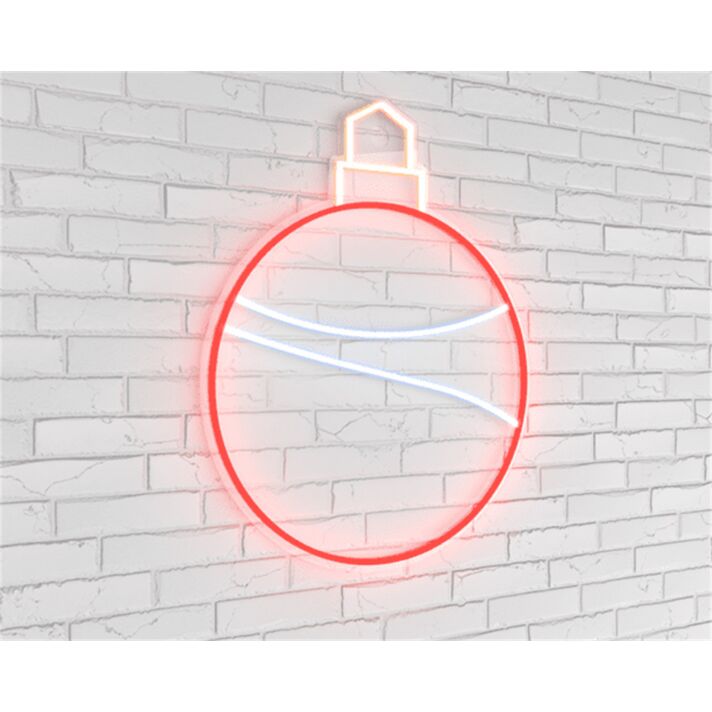 Bring festive cheer to your home, office, or holiday party with the Christmas Bauble LED Neon Sign.