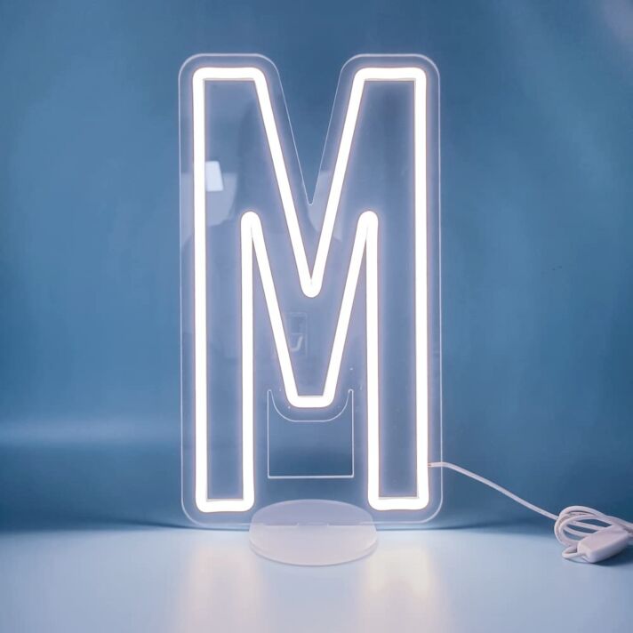Brighten up Your Special Celebrations and Spaces: Customized LED Neon Light Letter M Birthday LED Neon Sign for Weddings, Birthdays, and Home Decor.