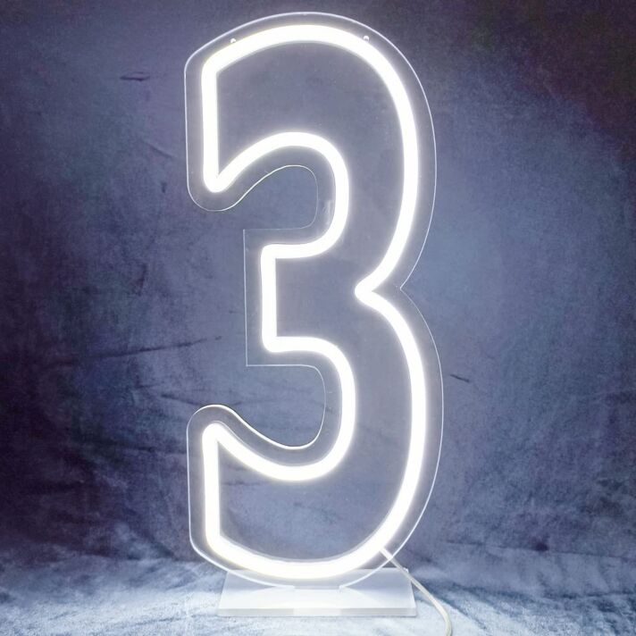 Celebrate milestones and brighten up your child's birthday bash, playroom, or nursery with Customized LED Neon Light Number 3 Birthday LED Neon Sign.