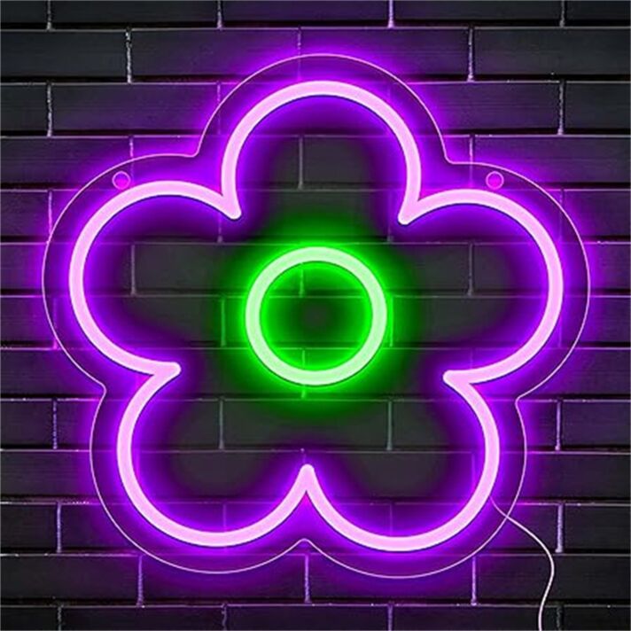 Brighten Up Your Space: Perfect for Home Decor, Bars, and Weddings with the Mini Daisy Flower LED Neon Sign.
