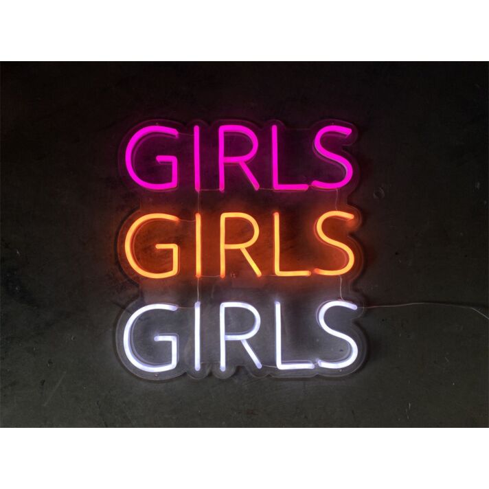 Brighten Up Your Bar, Bedroom or Bachelorette Party with the Mini Girls Girls Girls LED Neon Sign.