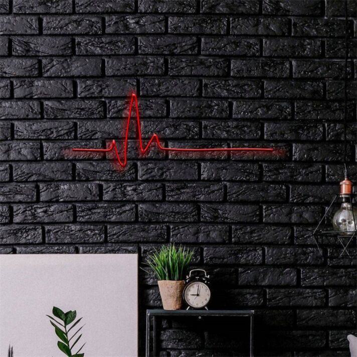 Brighten Your Nights: Heartbeat LED Neon Sign Perfect for Romantic Settings, Weddings, and Chic Bars