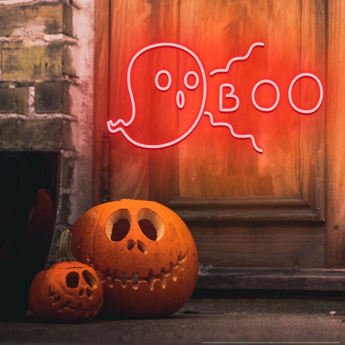Halloween Neon Sign, Ghost Boo Neon Sign