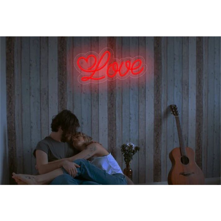 Brighten Up Your Wedding, Bar, or Bedroom with the Romantic Glow of Love And Heart LED Neon Sign.