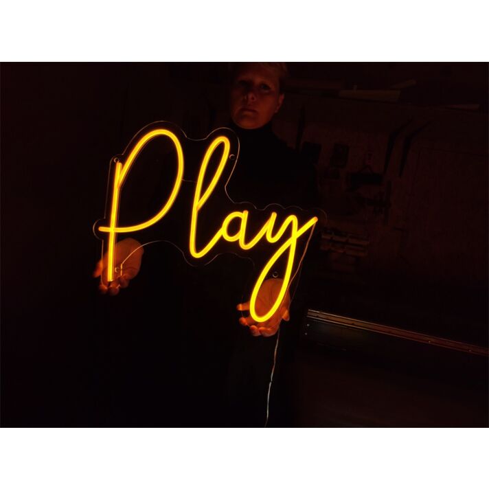 Brighten Your Space: Play LED Neon Sign for Home, Office, and Special Celebrations
