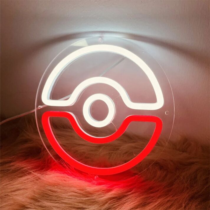 Brighten Up Your Gaming Room, Party, or Store with a Pokeball LED Neon Sign.